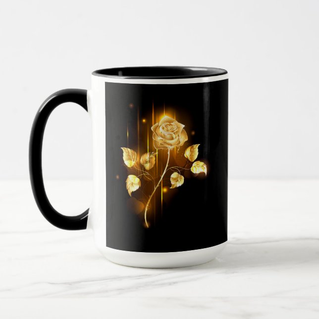 Golden rose ( gold rose ) mug (Left)
