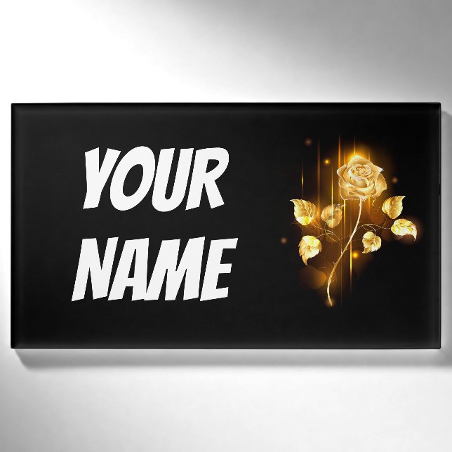 Golden rose ( gold rose ) name tag (Front)