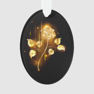 Golden rose ( gold rose ) ornament