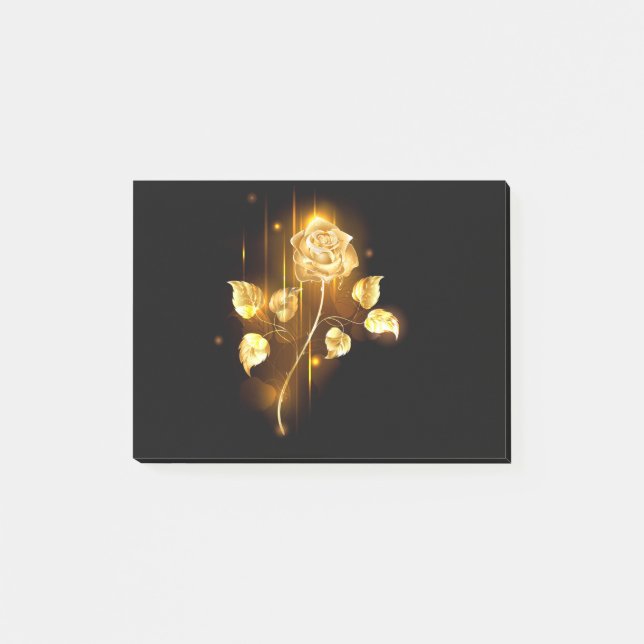 Golden rose ( gold rose ) post-it notes (Front)