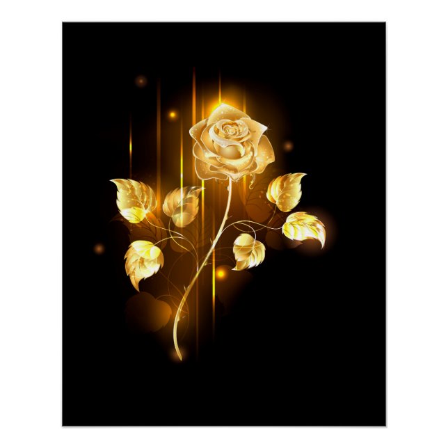 Golden rose ( gold rose ) poster (Front)