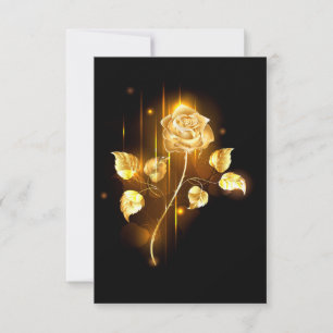 Golden rose ( gold rose ) RSVP card