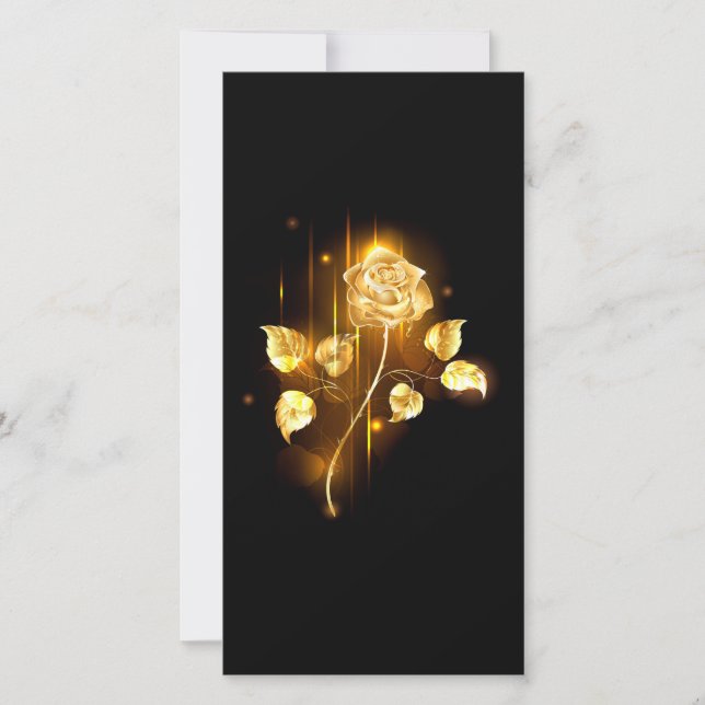 Golden rose ( gold rose ) save the date (Front)