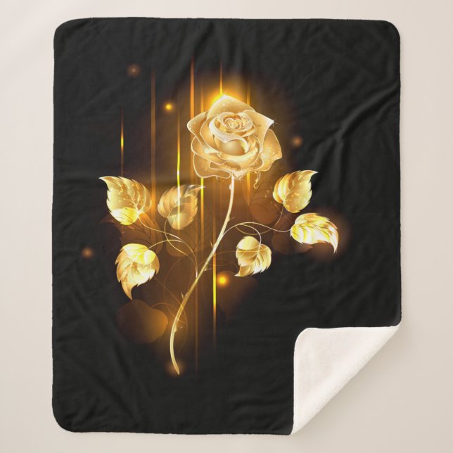 Golden rose ( gold rose ) sherpa blanket (Front)