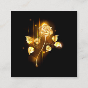 Golden rose ( gold rose ) square business card