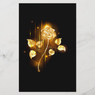 Golden rose ( gold rose ) stationery