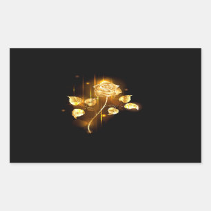 Golden rose ( gold rose ) sticker