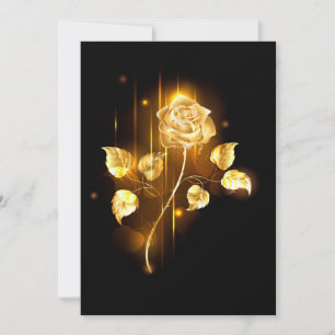 Golden rose ( gold rose ) thank you card