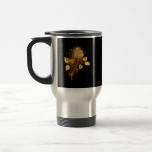Golden rose ( gold rose ) travel mug