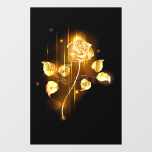 Golden rose ( gold rose ) window cling