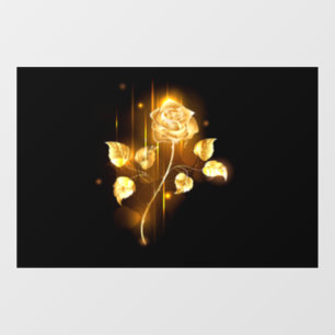 Golden rose ( gold rose ) window cling