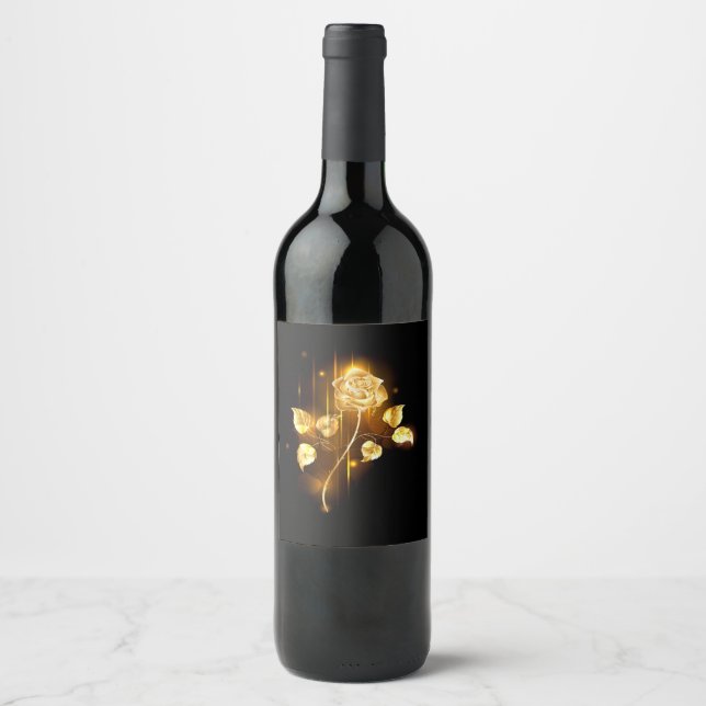Golden rose ( gold rose ) wine label (Front)