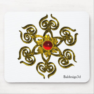 GOLDEN ROSE RUBY MOUSE PAD