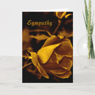 Golden Rose Sympathy Card
