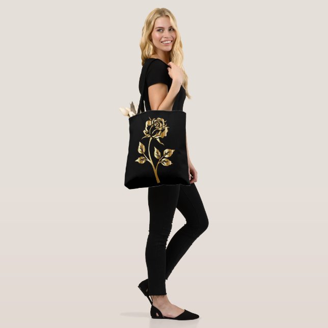 Golden Rose Tote Bag (On Model)