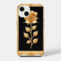 Golden Rose With Elegant Ornate Details