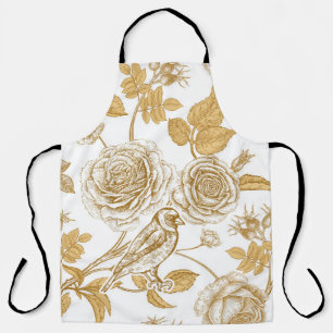 Golden roses,  flowers,  leaves and berries of dog apron