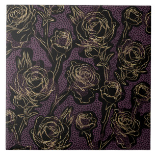 Golden Roses Tile