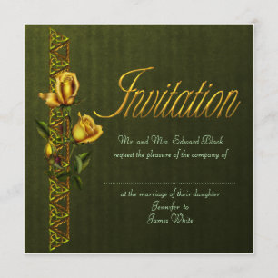 Golden Roses Wedding Suite Invitation