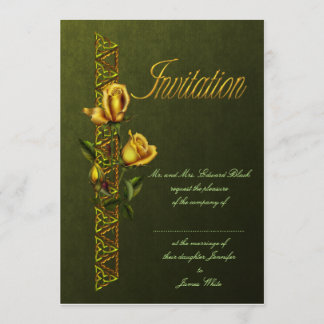 Golden Roses Wedding Suite Invitation