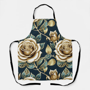Golden Roses With a Metallic Finish Apron