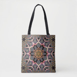 Golden Rosette Tote Bag