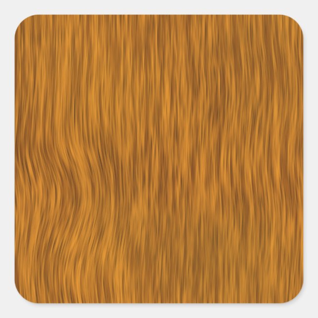 Golden Rough Wood Texture Background Square Sticker (Front)