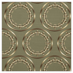 Golden royal circles pattern. fabric