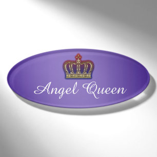 Golden Royal Crown gradients BG II + your & ideas Name Tag