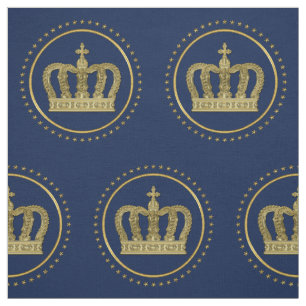 Golden Royal Crown II & Stars + your back & ideas Fabric
