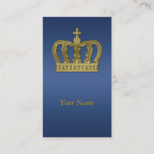 Golden Royal Crown II + your backgr. & ideas Business Card