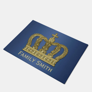Golden Royal Crown II + your backgr. & ideas Doormat