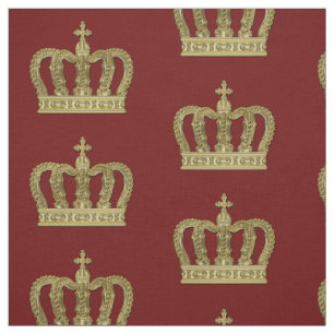 Golden Royal Crown II + your backgr. & ideas Fabric