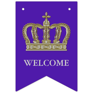 Golden Royal Crown III + your backgr. & ideas Bunting Flags