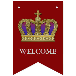 Golden Royal Crown IV + your backgr. & ideas Bunting Flags