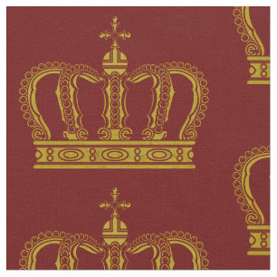 Golden Royal Crown + your background & ideas Fabric