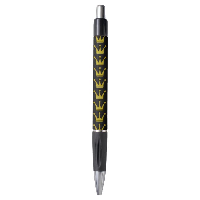 Golden Royal Crowns Border + your backgr. & ideas Pen (Front Vertical)