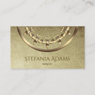 Golden Royal Fleur-de-Lis element. Business Card