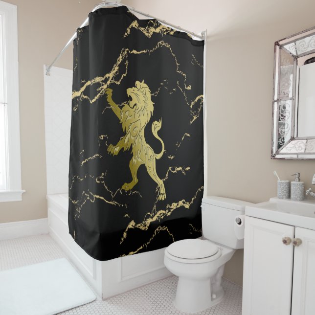 Golden Royal Lion Black Marble (In Situ)