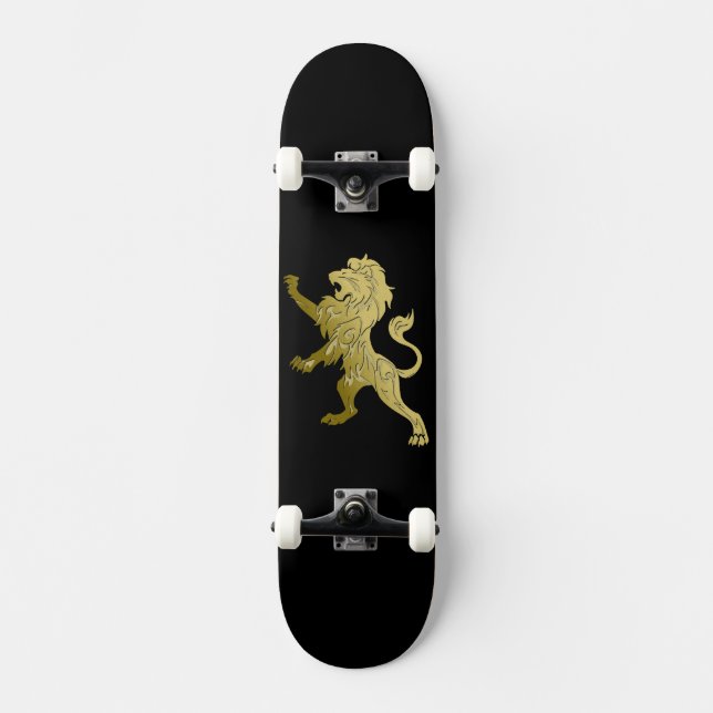 Golden Royal Lion Skateboard (Front)