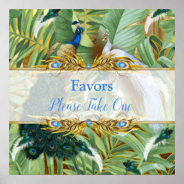 Golden Royal Peacock Temple Dreams Poster (Front)