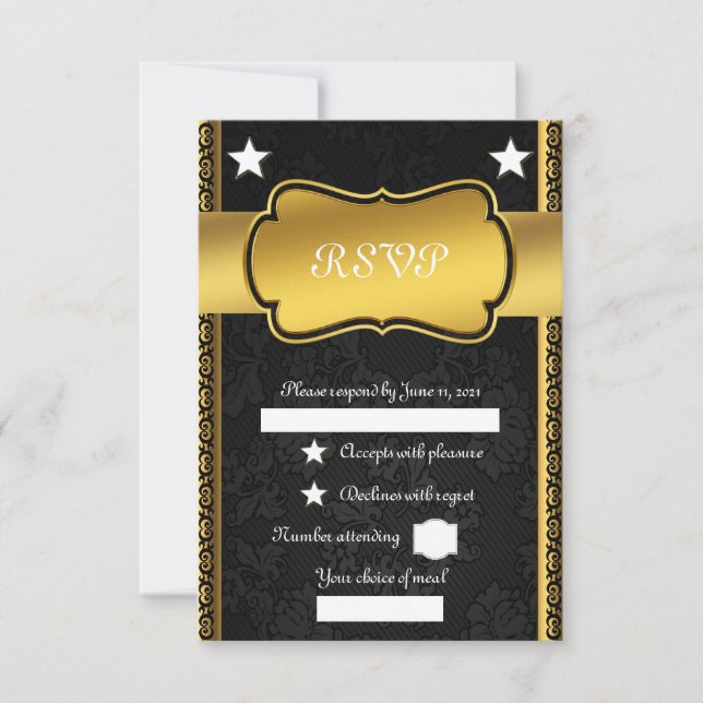 Golden RSVP Card (Front)