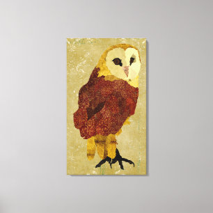 Golden Ruby Owl Canvas Print