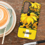 Golden Rudbeckia Black Eyed Susan Flowers Samsung Galaxy Case<br><div class="desc">This deisgn features a close-up photograph of golden yellow Rudbeckia also known as Black Eyed Susan flowers. Personalize the name and initial letter monogram,  remove any text or edit using the design tool to select a font colour,  size,  and style you like.</div>