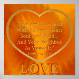 Golden Rule On Fiery Angelic Wings Poster -Cust.