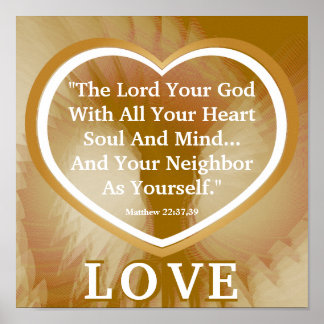 Golden Rule On White Angelic Wings Poster -