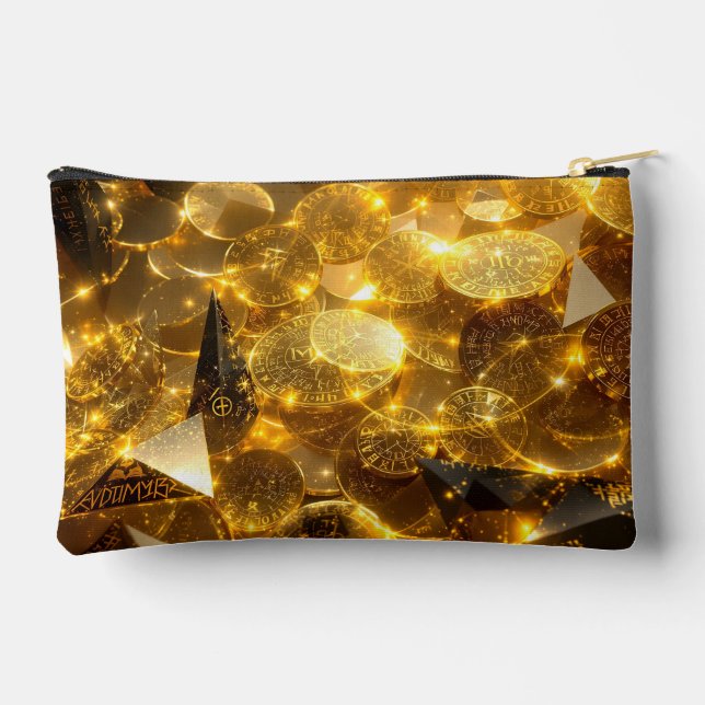 Golden Rune Coins Accessory Pouch (Back)