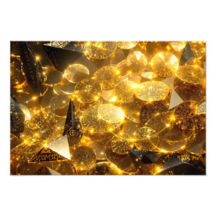 Golden Rune Coins Photo Print