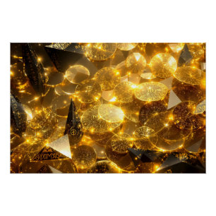 Golden Rune Coins Poster