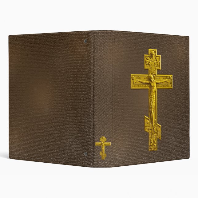 Golden Russian orthodox cross Binder (Background)
